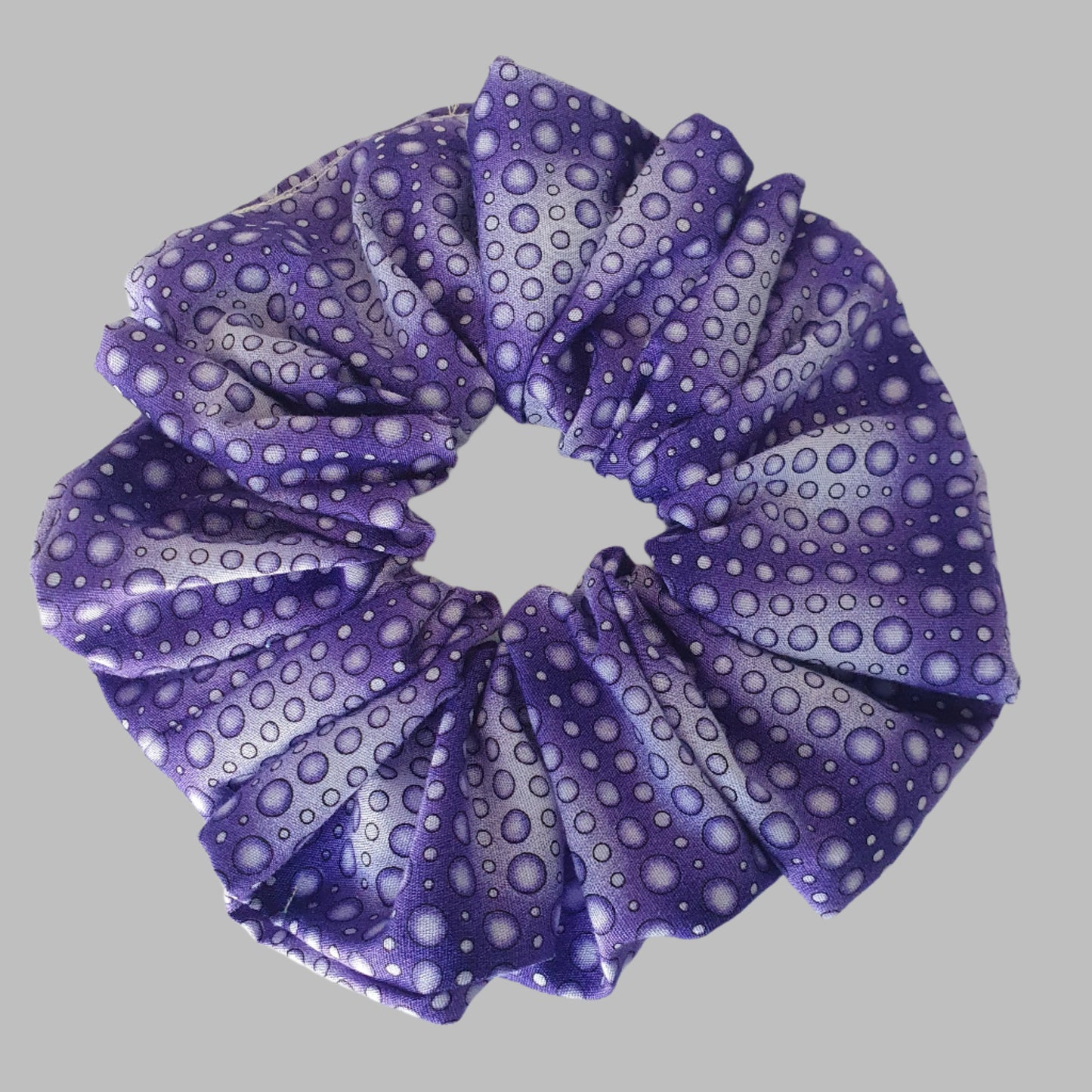 Scrunchie, large, Purple Bubbles