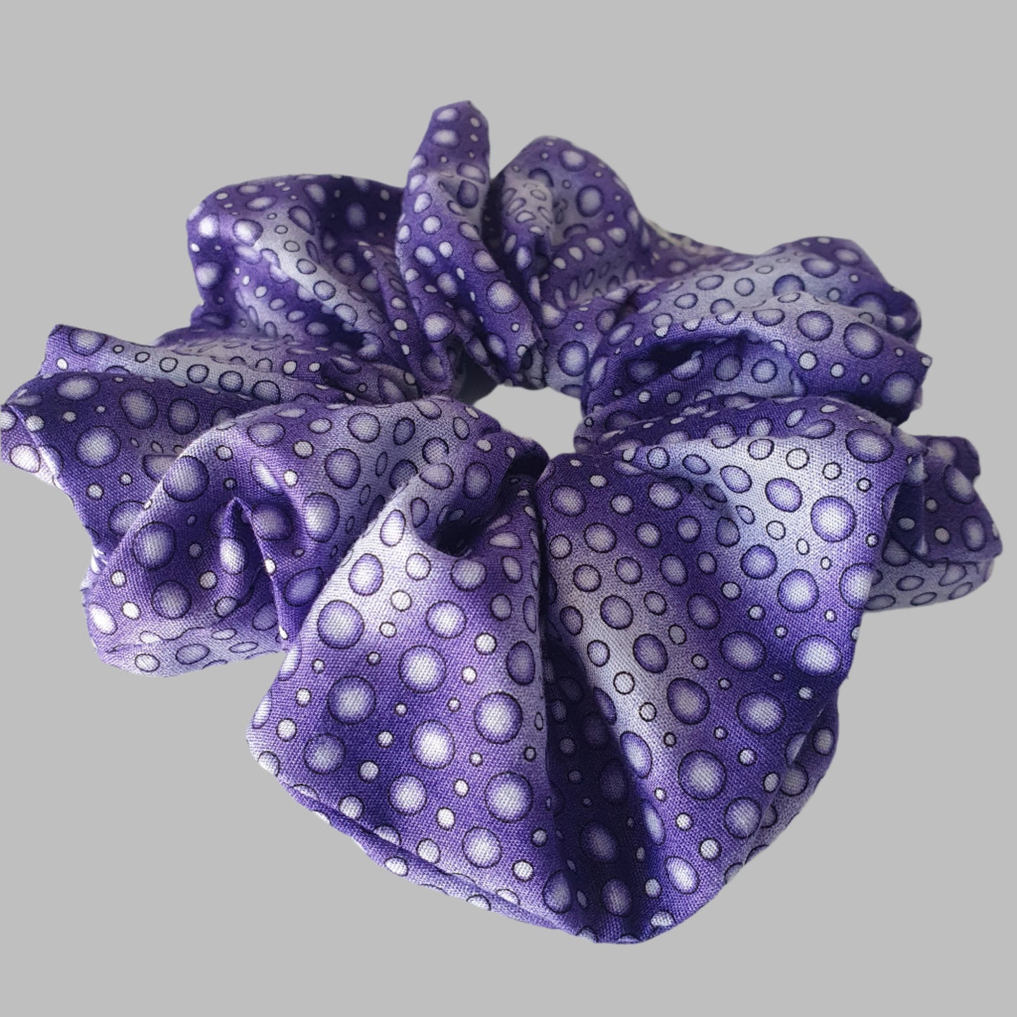 Scrunchie, large, Purple Bubbles